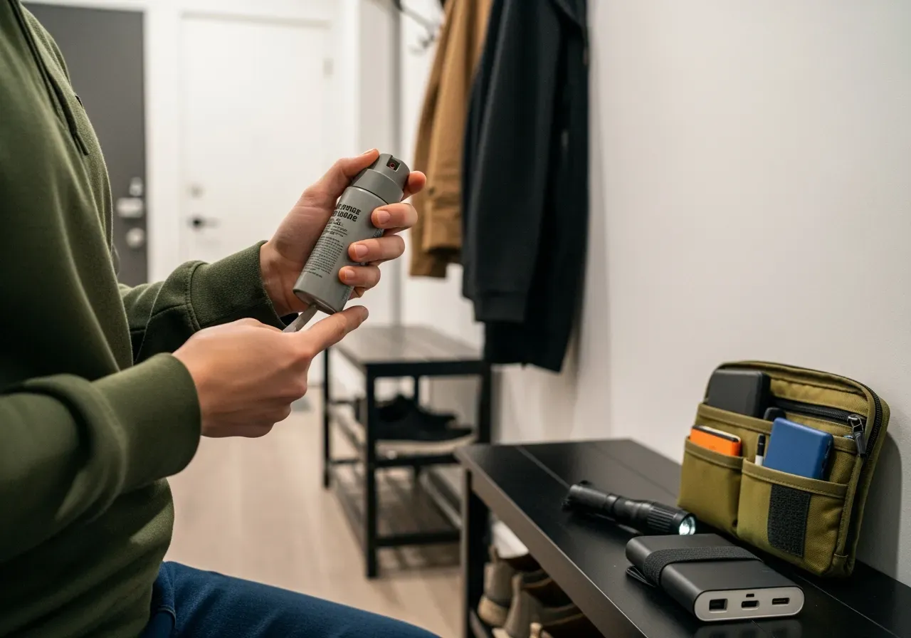 Bältesfästen och plexihållare för spray