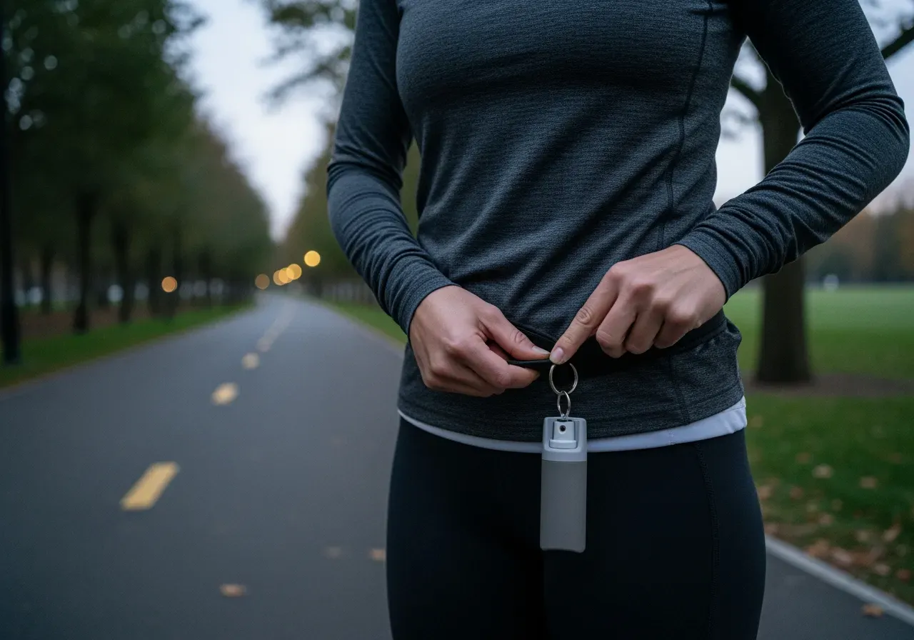 Bära överfallslarm och spray säkert