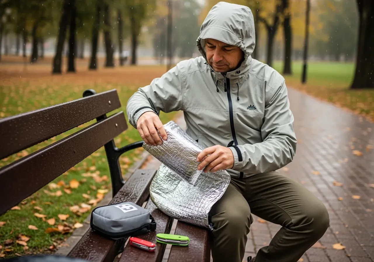 Lätt nödkit för signalering utomhus