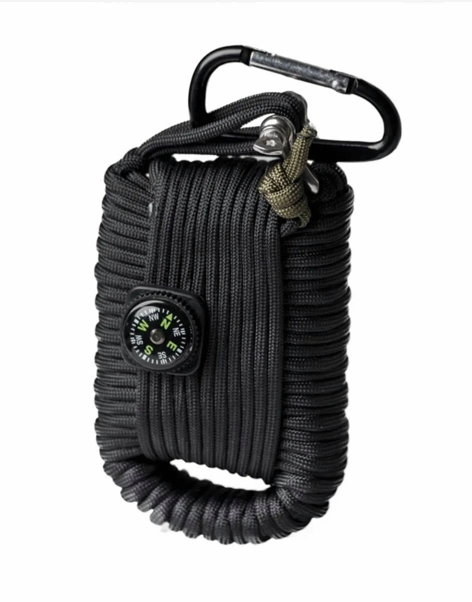 BLACK PARACORD SURVIVAL KIT - MIL-TEC
