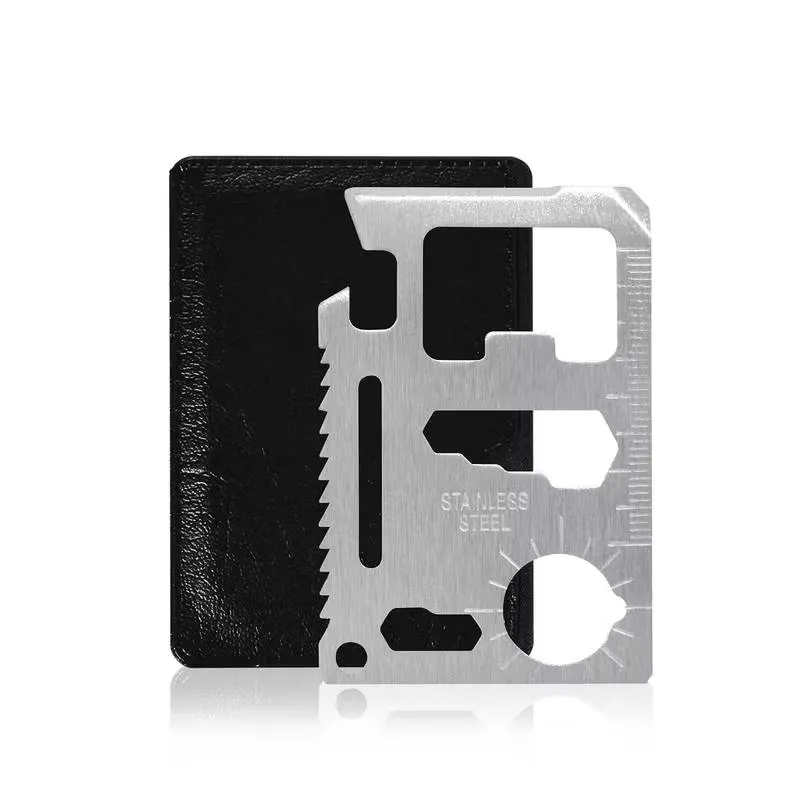 Credit Card Multitool - 11 Funktioner i rostfritt stål
