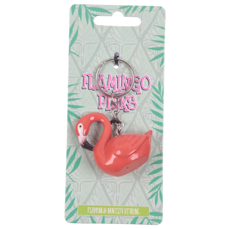 Nyckelring rosa flamingo