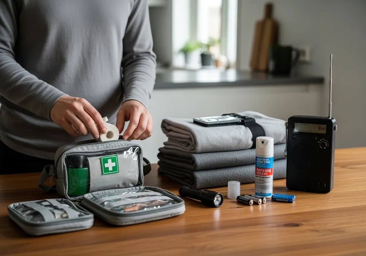 Självförsvarstillbehör spray nyckel handske