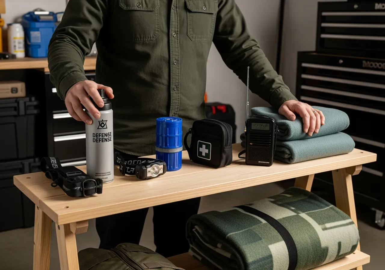 Räddningsverktyg och signaler i bil